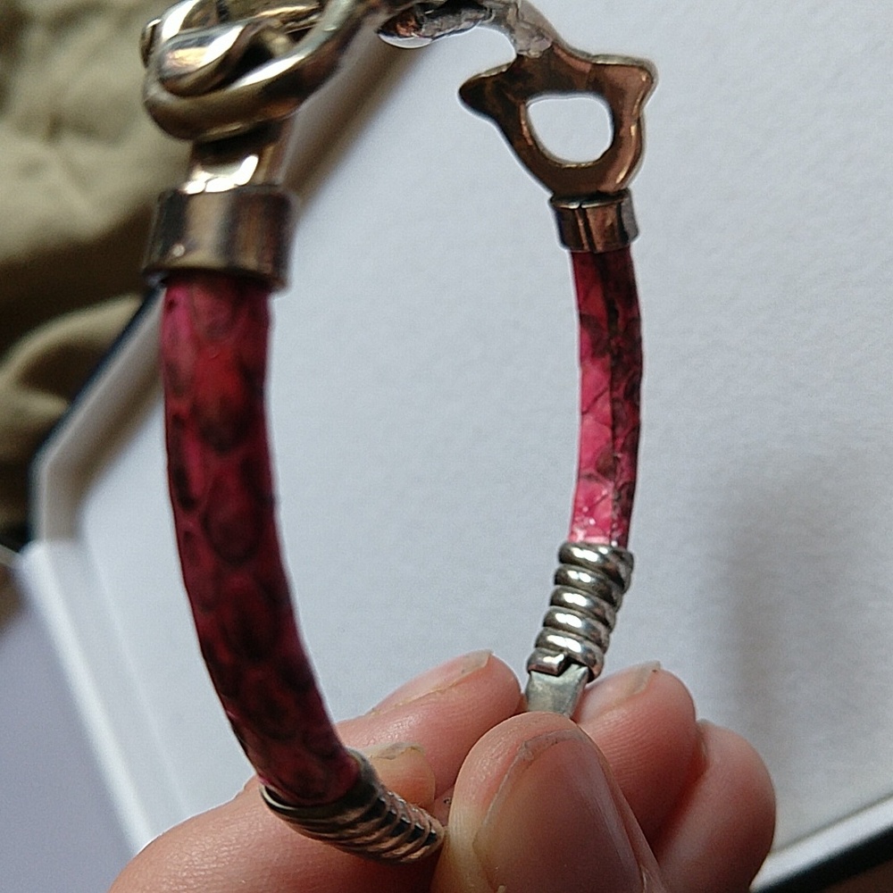 Vintage Native American Pink Python Equestrian Br… - image 8